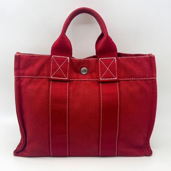 Authentic Hermes Furtu PM Handbag Red color Canvas - Picture 1 of 17